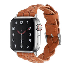 編み込み PUレザー アップルウォッチ バンド apple watch バンド givgiv 38mm/40mm/41mm用 ブラウン