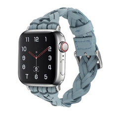 編み込み PUレザー アップルウォッチ バンド apple watch バンド givgiv 38mm/40mm/41mm用 ブルー