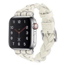 編み込み PUレザー アップルウォッチ バンド apple watch バンド givgiv 38mm/40mm/41mm用 ホワイト