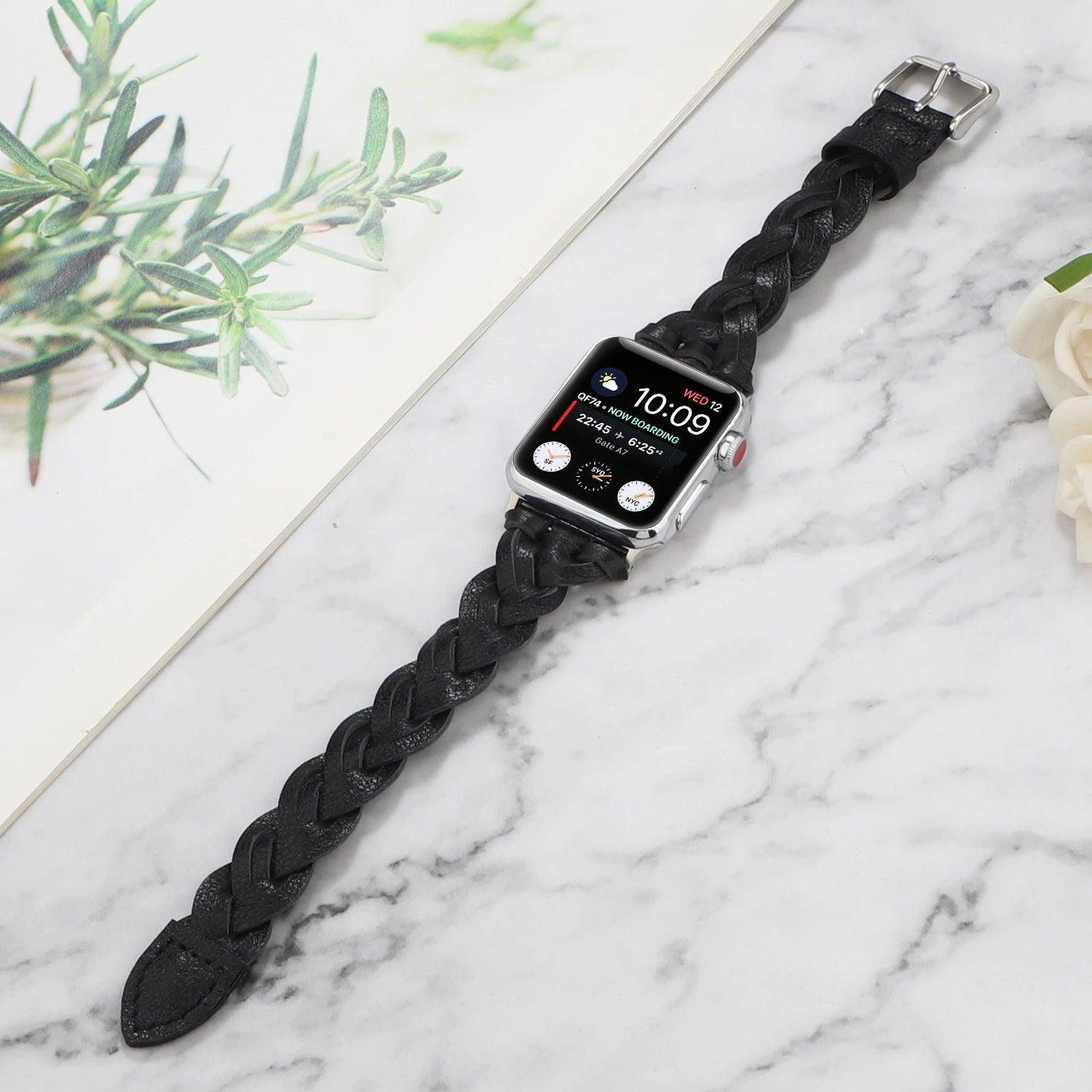 編み込み PUレザー アップルウォッチ バンド apple watch バンド givgiv