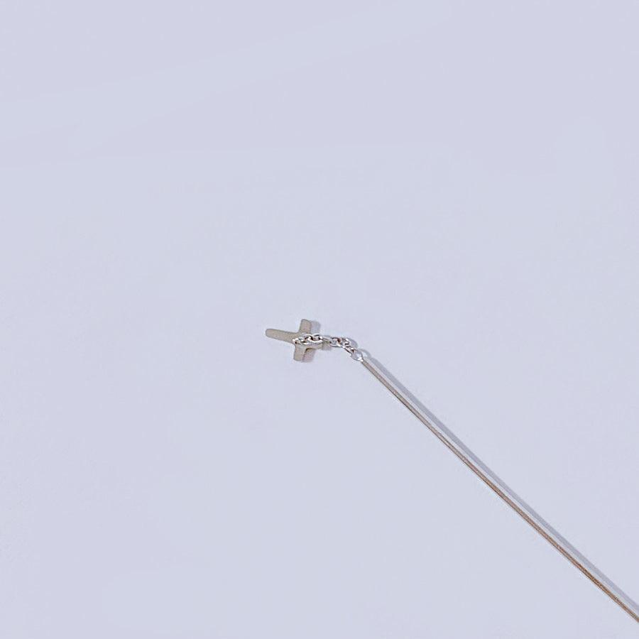 ビア十字架ドロップバーピアッシング Piercing from lizzy