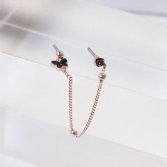 Black Flying Two-Pin(ピアス/ピアッシング) Piercing bling moon