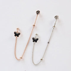 Black Flying Two-Pin(ピアス/ピアッシング) Piercing bling moon