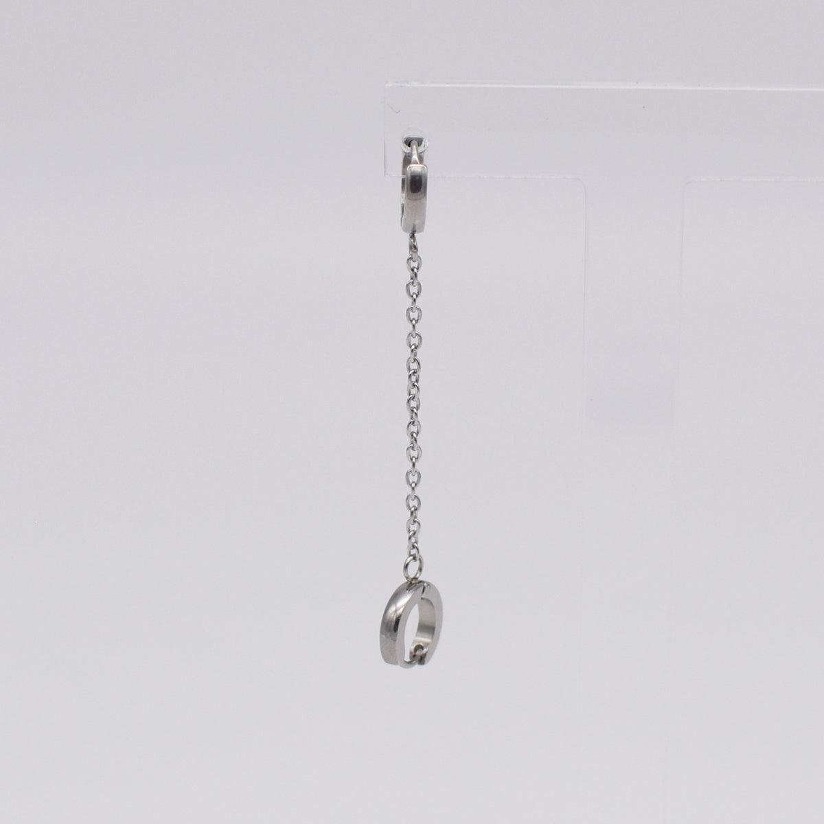 ボリュームチェーン連結リングピアス Piercing 10000won