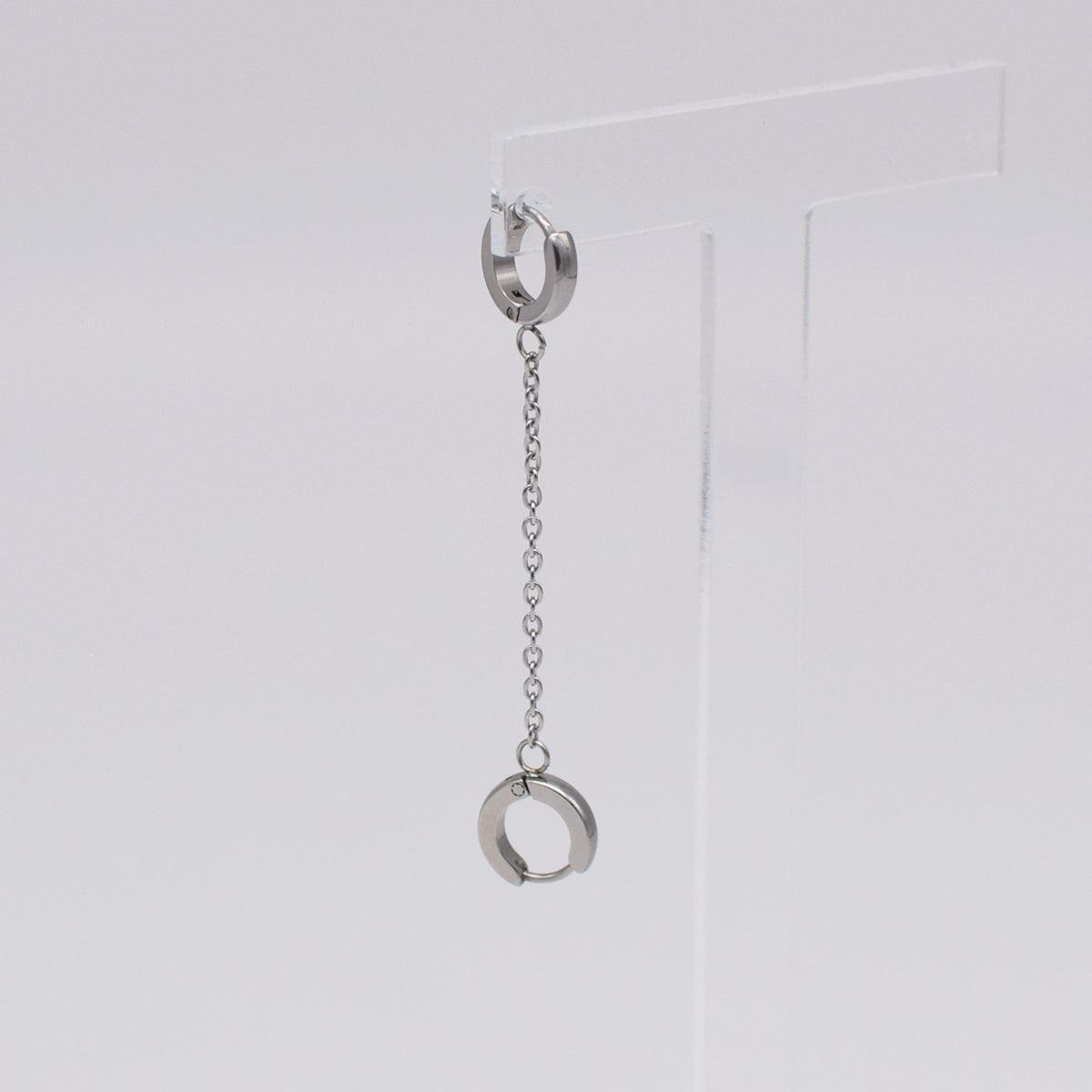 ボリュームチェーン連結リングピアス Piercing 10000won