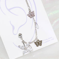 Brilliant Butterfly Two Pin ピアッシング Piercing bling moon
