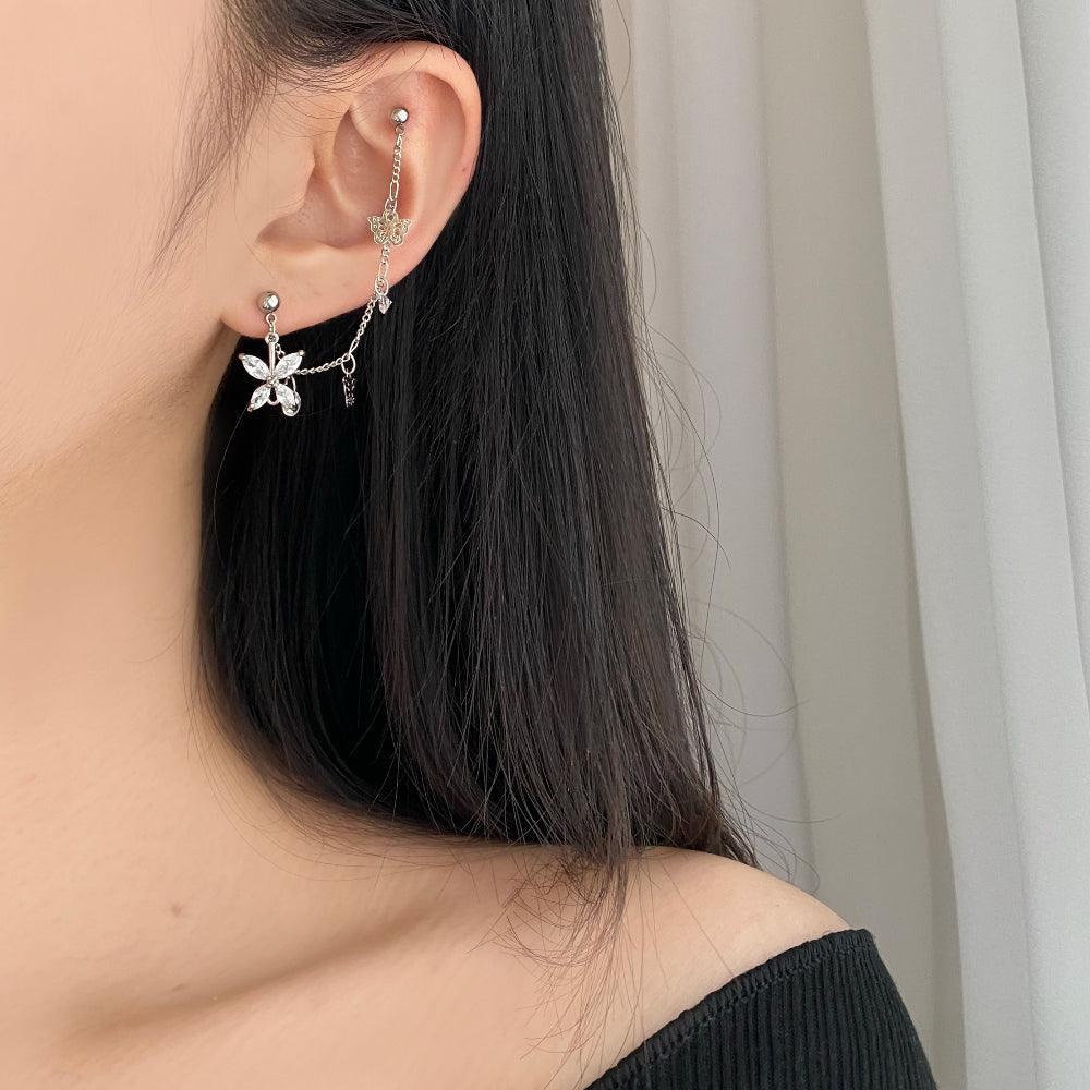 Brilliant Butterfly Two Pin ピアッシング Piercing bling moon