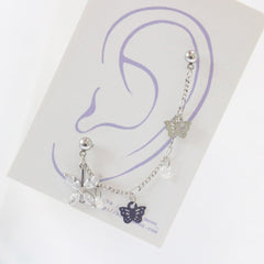 Brilliant Butterfly Two Pin ピアッシング Piercing bling moon