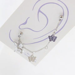 Brilliant Butterfly Two Pin ピアッシング Piercing bling moon