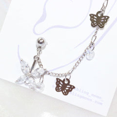 Brilliant Butterfly Two Pin ピアッシング Piercing bling moon