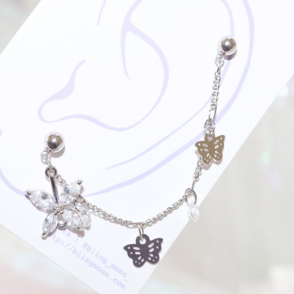 Brilliant Butterfly Two Pin ピアッシング Piercing bling moon