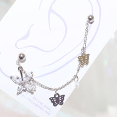 Brilliant Butterfly Two Pin ピアッシング Piercing bling moon