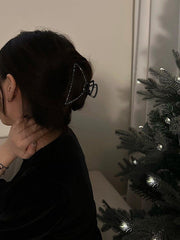 ブラック キュービック メタル ヘアクリップ Hair younglong-seoul