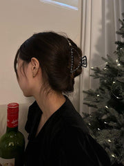 ブラック キュービック メタル ヘアクリップ Hair younglong-seoul