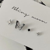 ブラック マーブル トゥインクル ピアッシング(4 set) Piercing bling moon