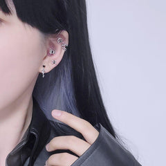 ブラックナイト 蝶々 ハート キュービック ショート ドロップ・ピアッシング Piercing from lizzy