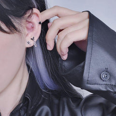 ブラックナイト 蝶々 ハート キュービック ショート ドロップ・ピアッシング Piercing from lizzy