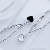 チェイス アンバランス チェーン螺鈿 ハートチェーン ブレスレット Bracelet from lizzy