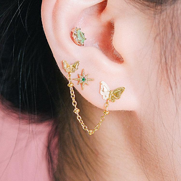 Anything else ボディピアス 蝶 韓国 16G 6mm - アクセサリー