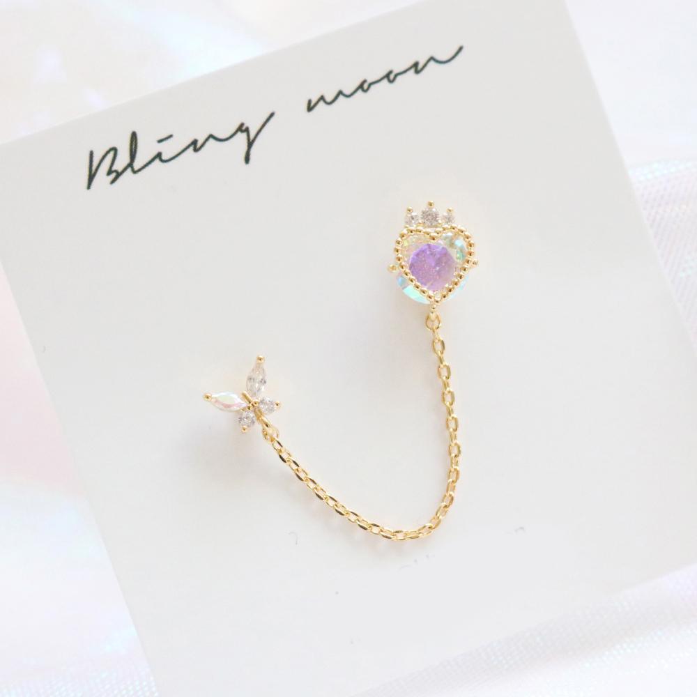 Crown Heart Two Ring ピアッシング Piercing bling moon