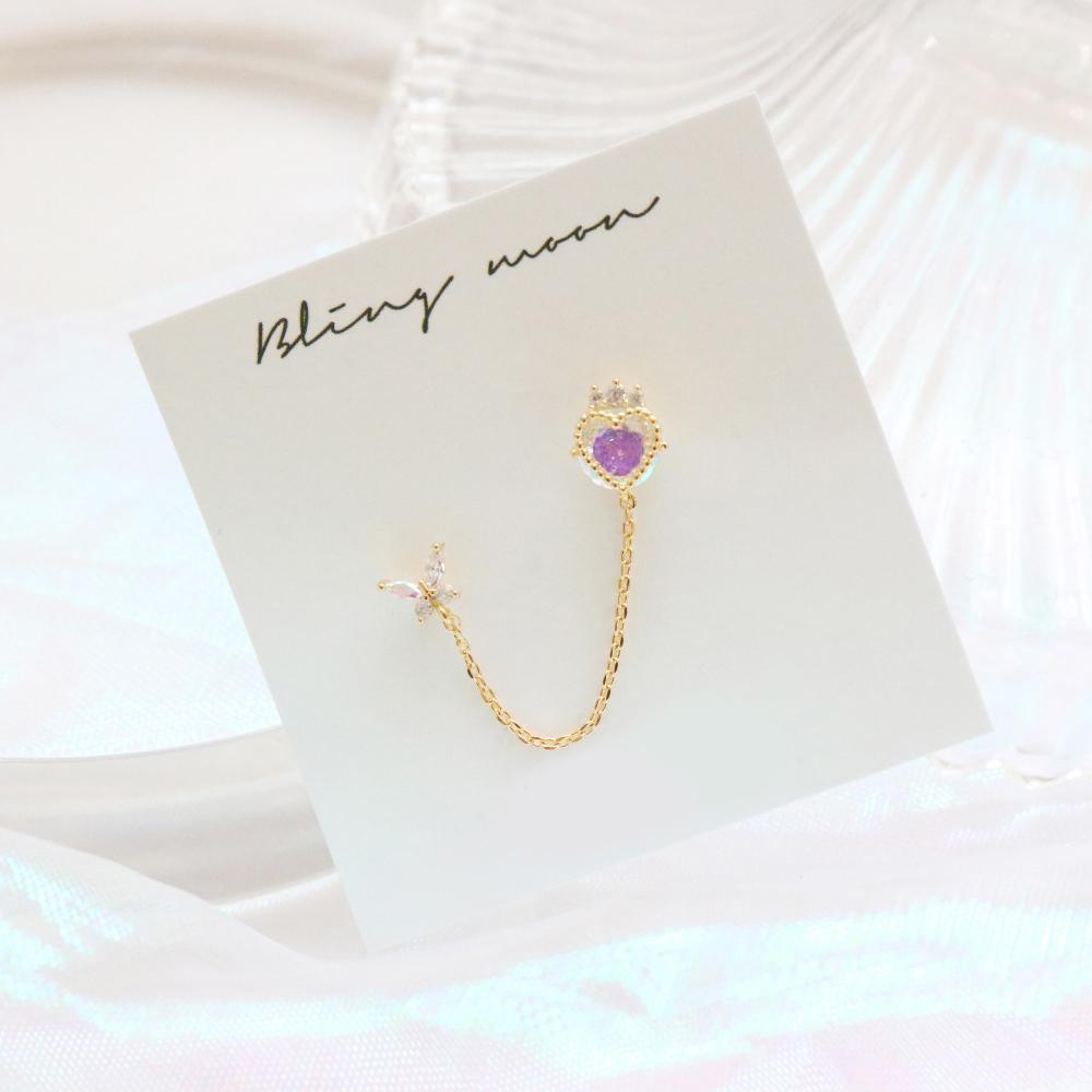 Crown Heart Two Ring ピアッシング Piercing bling moon