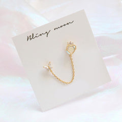 Crown Heart Two Ring ピアッシング Piercing bling moon