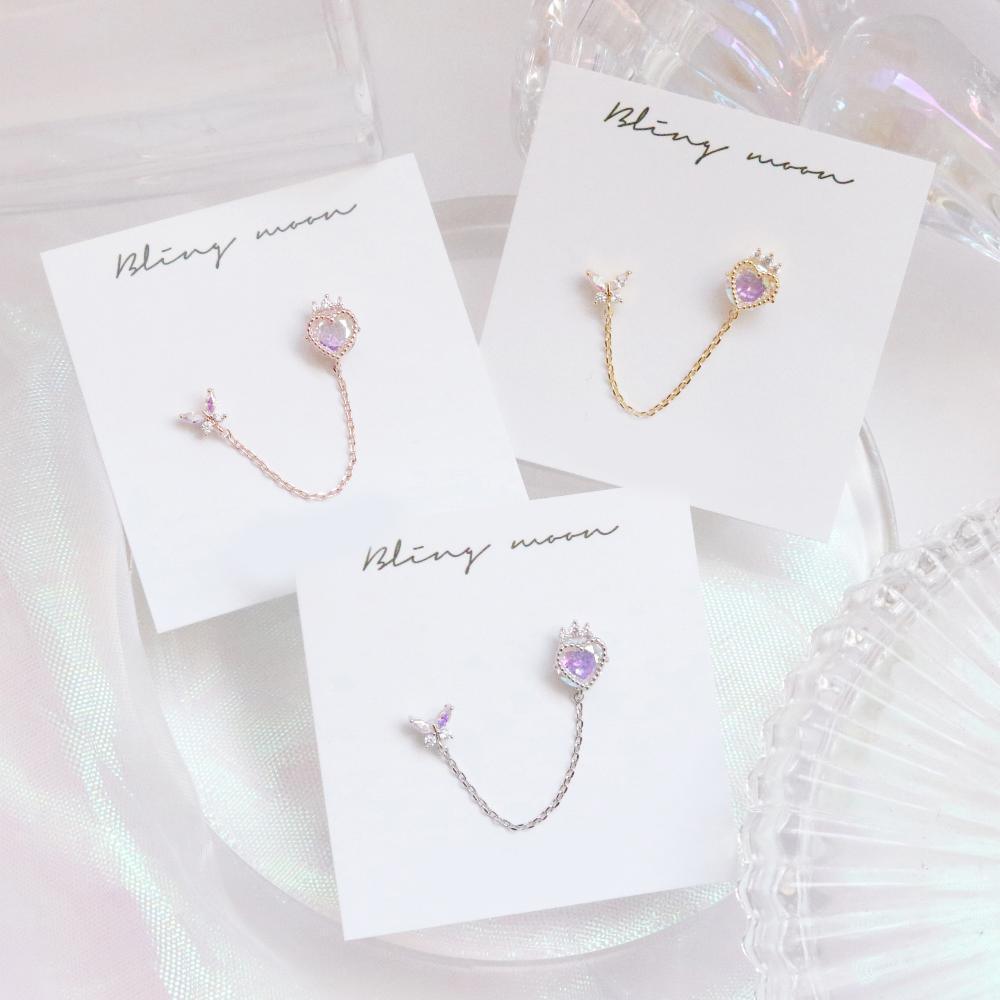 Crown Heart Two Ring ピアッシング Piercing bling moon