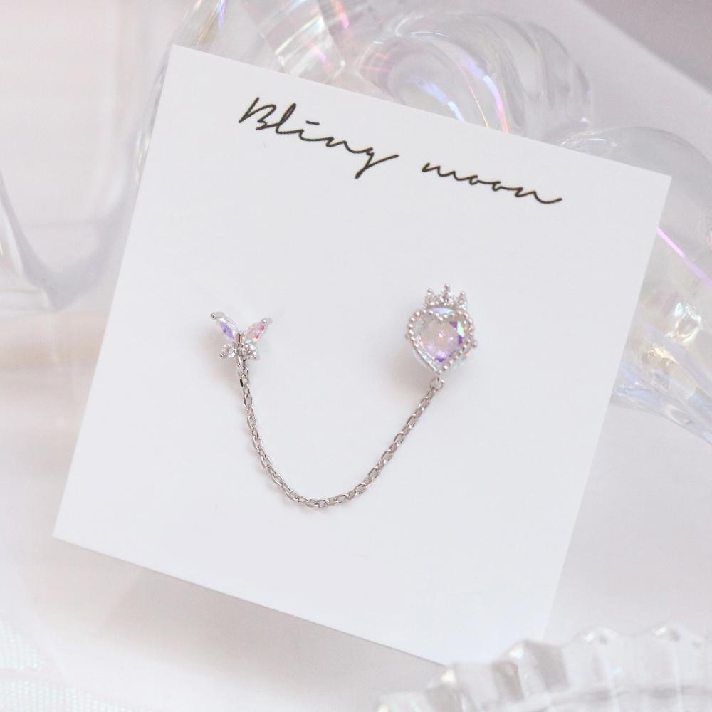 Crown Heart Two Ring ピアッシング Piercing bling moon