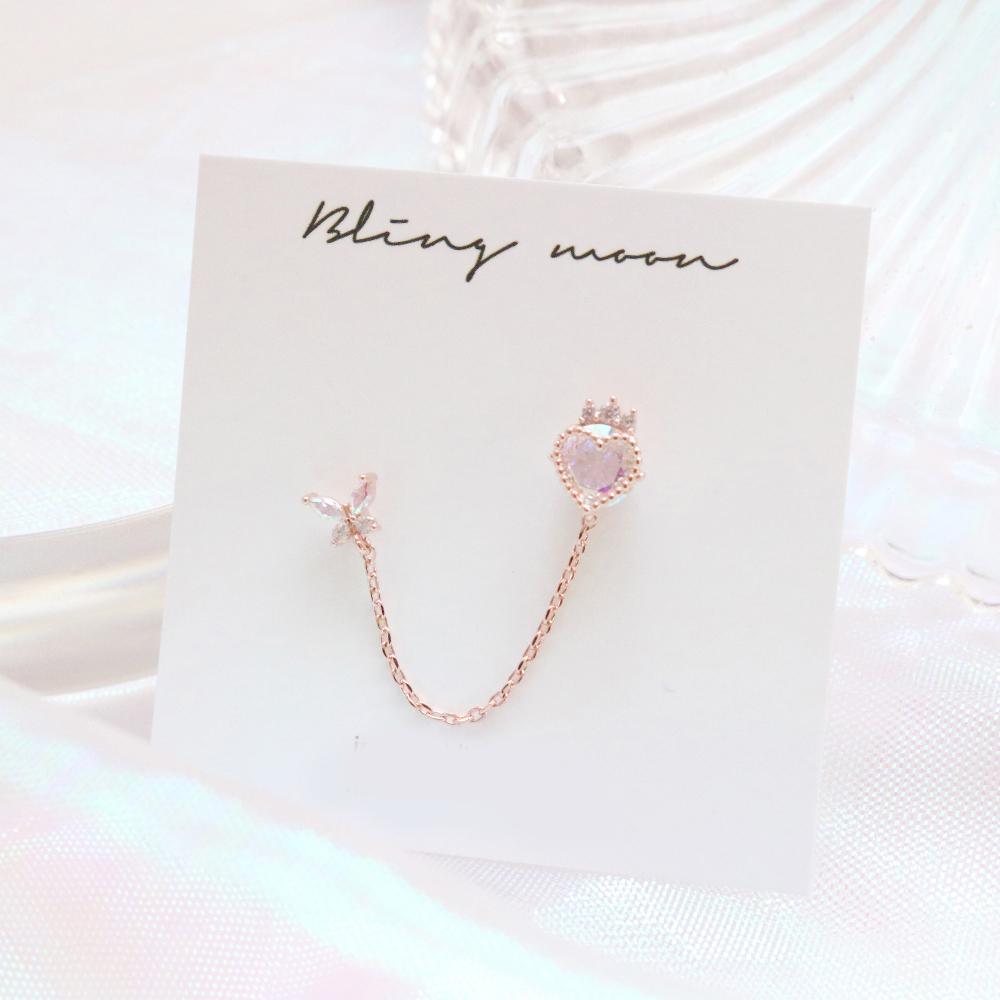 Crown Heart Two Ring ピアッシング Piercing bling moon