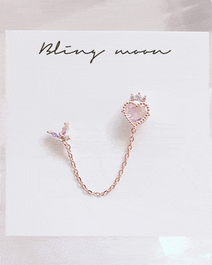 Crown Heart Two Ring ピアッシング Piercing bling moon