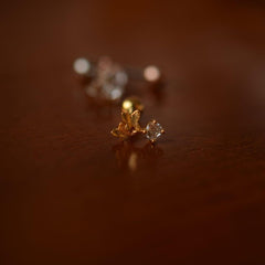 ダブル バタフライ ドロップ ピアッシング Piercing 10000won