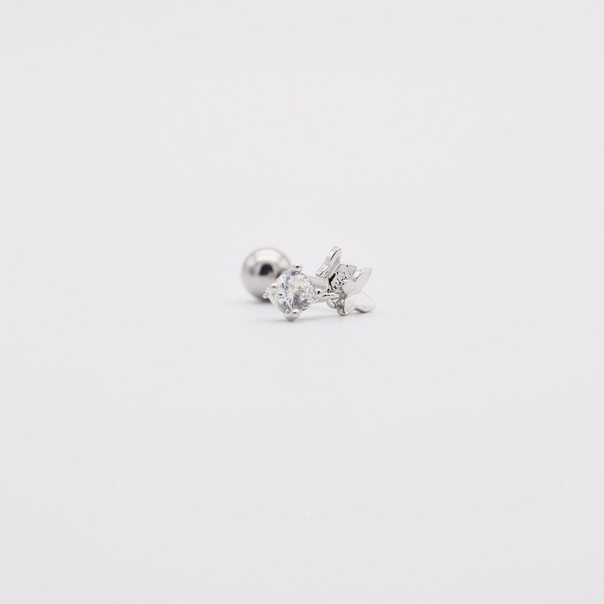 ダブル バタフライ ドロップ ピアッシング Piercing 10000won