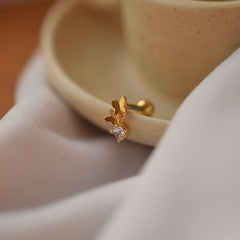 ダブル バタフライ ドロップ ピアッシング Piercing 10000won