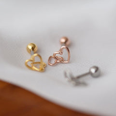 ダブルハートラインドロップ ピアッシング Piercing 10000won