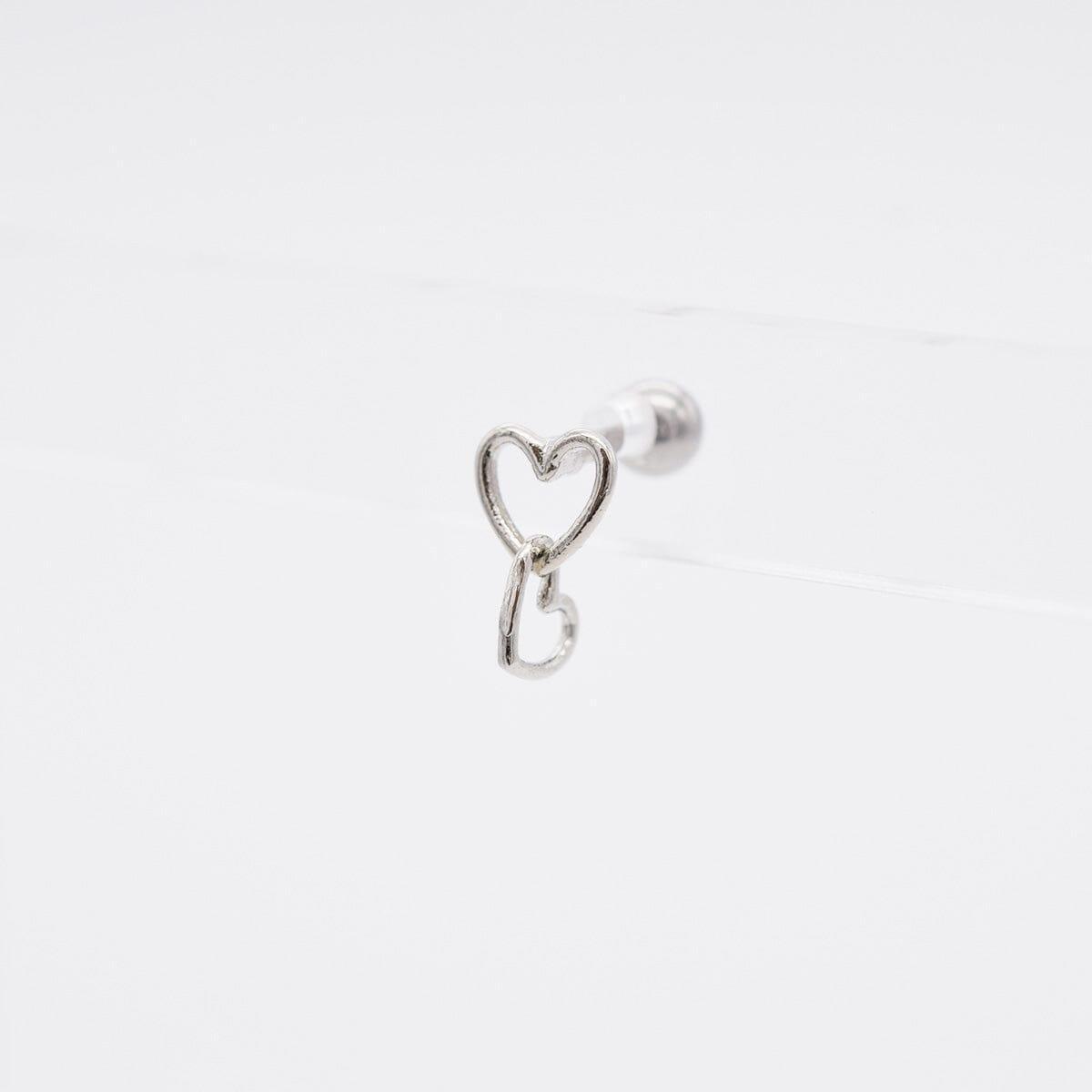 ダブルハートラインドロップ ピアッシング Piercing 10000won