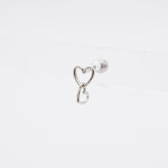 ダブルハートラインドロップ ピアッシング Piercing 10000won