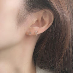 ダブルハートラインドロップ ピアッシング Piercing 10000won