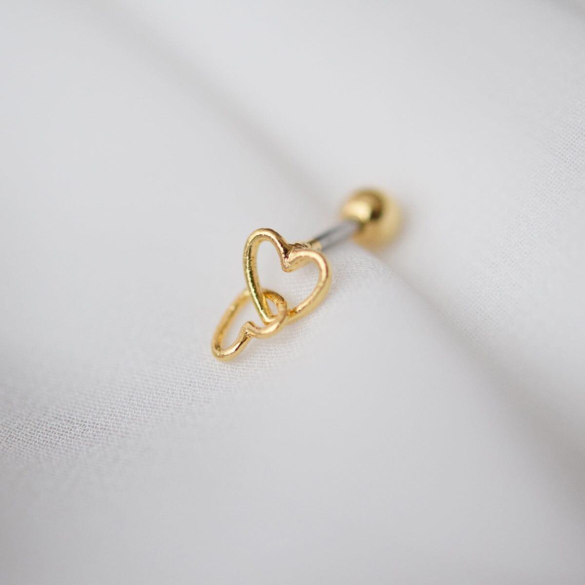 ダブルハートラインドロップ ピアッシング Piercing 10000won