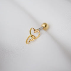 ダブルハートラインドロップ ピアッシング Piercing 10000won