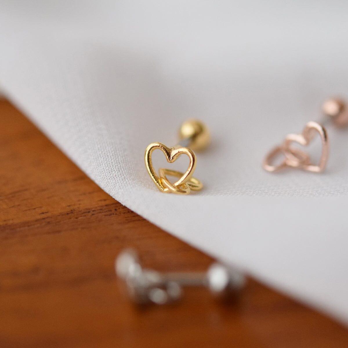 ダブルハートラインドロップ ピアッシング Piercing 10000won