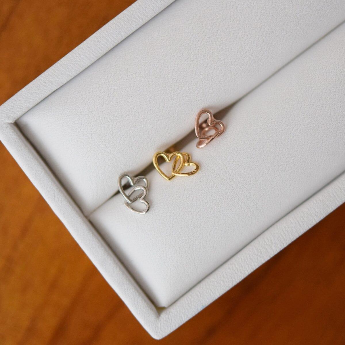 ダブルハートラインドロップ ピアッシング Piercing 10000won