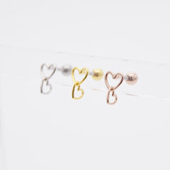 ダブルハートラインドロップ ピアッシング Piercing 10000won