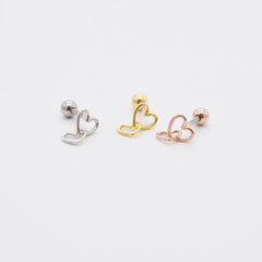 ダブルハートラインドロップ ピアッシング Piercing 10000won