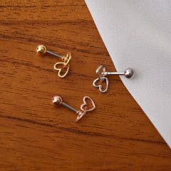 ダブルハートラインドロップ ピアッシング Piercing 10000won