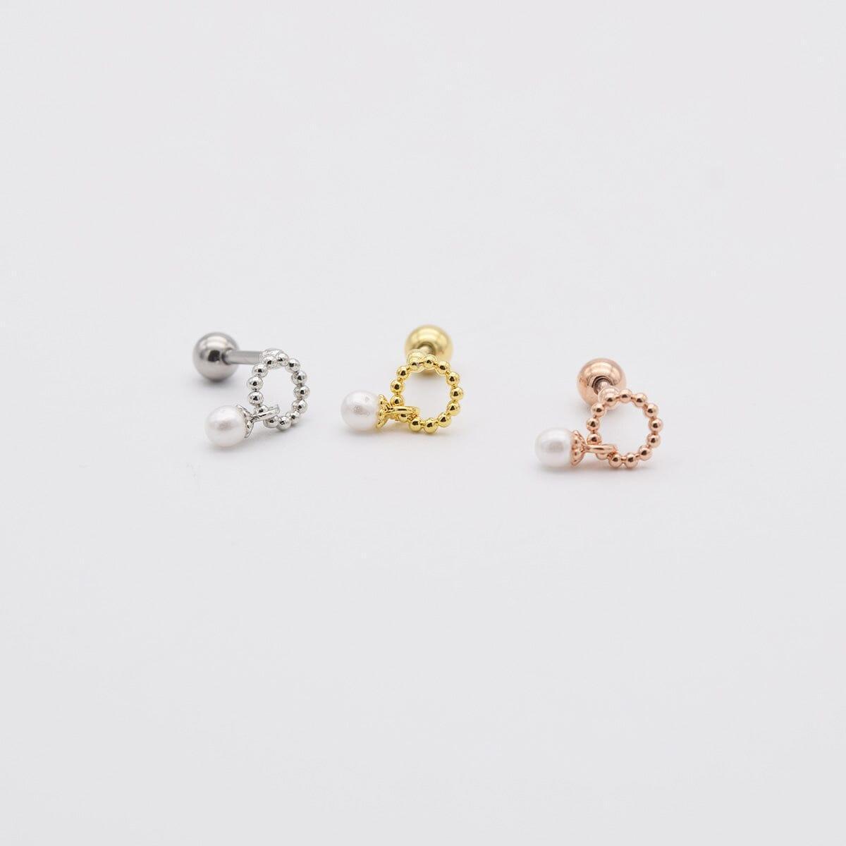 ドットリング 3ミリ真珠ドロップ ピアッシング Piercing 10000won