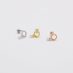 ドットリング 3ミリ真珠ドロップ ピアッシング Piercing 10000won