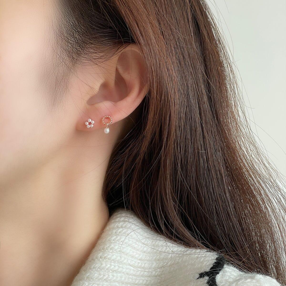 ドットリング 3ミリ真珠ドロップ ピアッシング Piercing 10000won