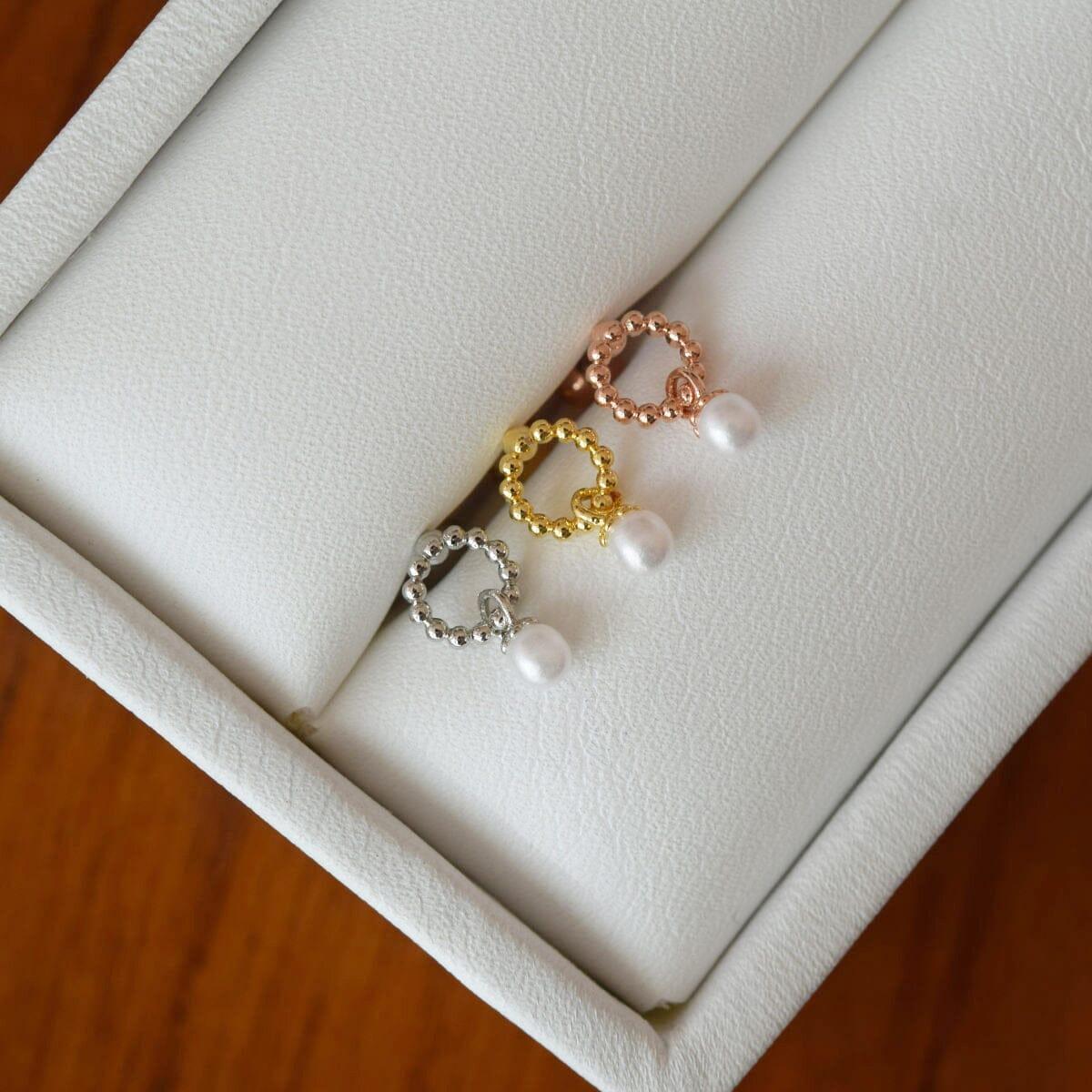 ドットリング 3ミリ真珠ドロップ ピアッシング Piercing 10000won