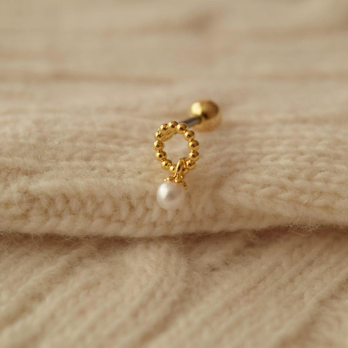 ドットリング 3ミリ真珠ドロップ ピアッシング Piercing 10000won