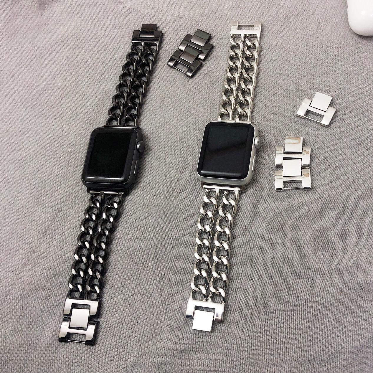 DoubleRowデニムチェーンストラップ Apple watch apple watch バンド givgiv